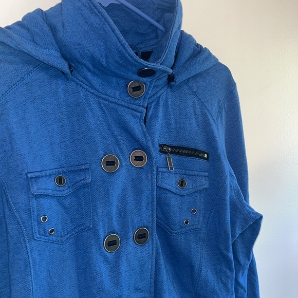 EXCELLENT CONDITION WOMEN’S SIZE LARGE HURLEY WINCHESTER JACKET IN NAVY BLUE - Picture 5 of 10